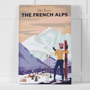Vintage French Alps Canvas 60x90
